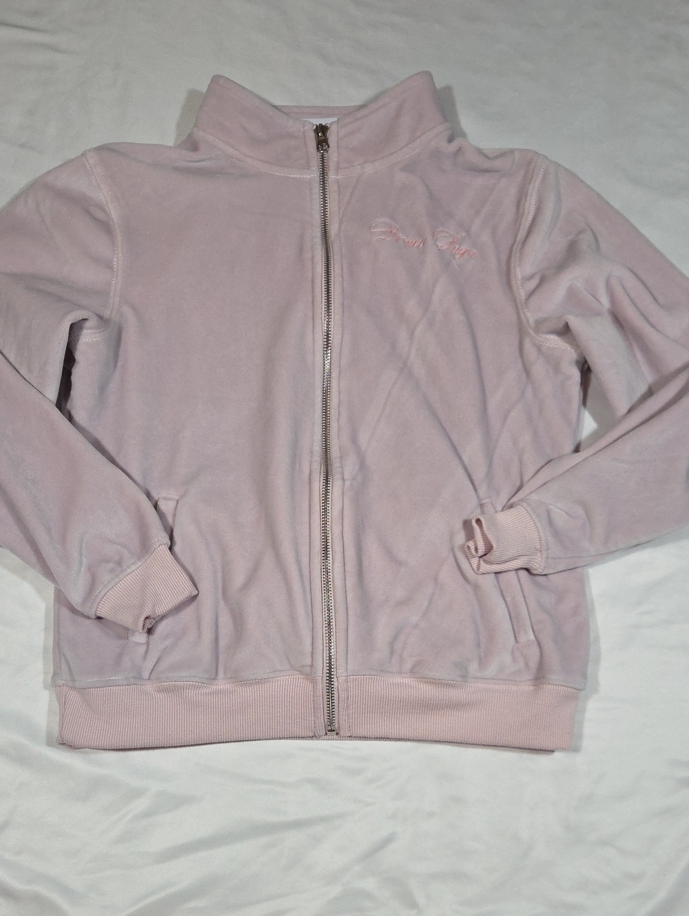Legendary Rootz Brown Suga Pink Cozy Zip Up Jacket Size Small